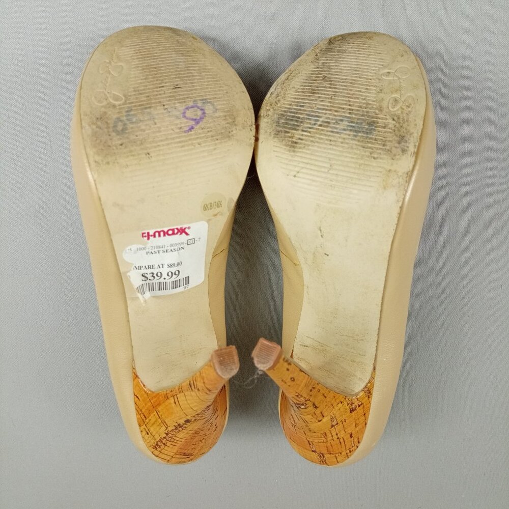 Jessica Simpson Women's Amandax Cream 4.5 Inch Stiletto Pump Peep Toe Size 6.5 B - Picture 14 of 14